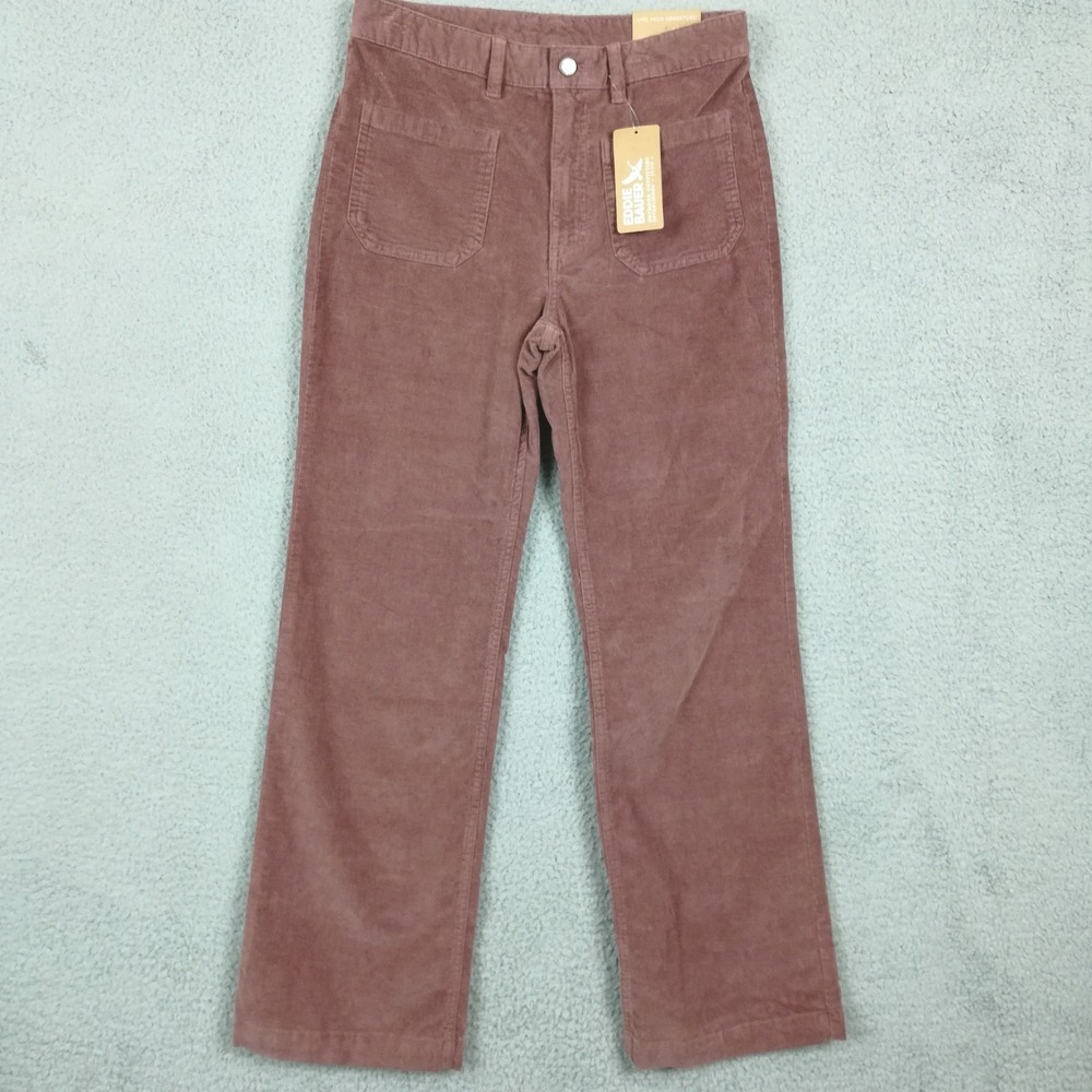 Eddie Bauer‎ Womens Pants Corduroy Straight Leg High Rise Plum True Icon 6 New